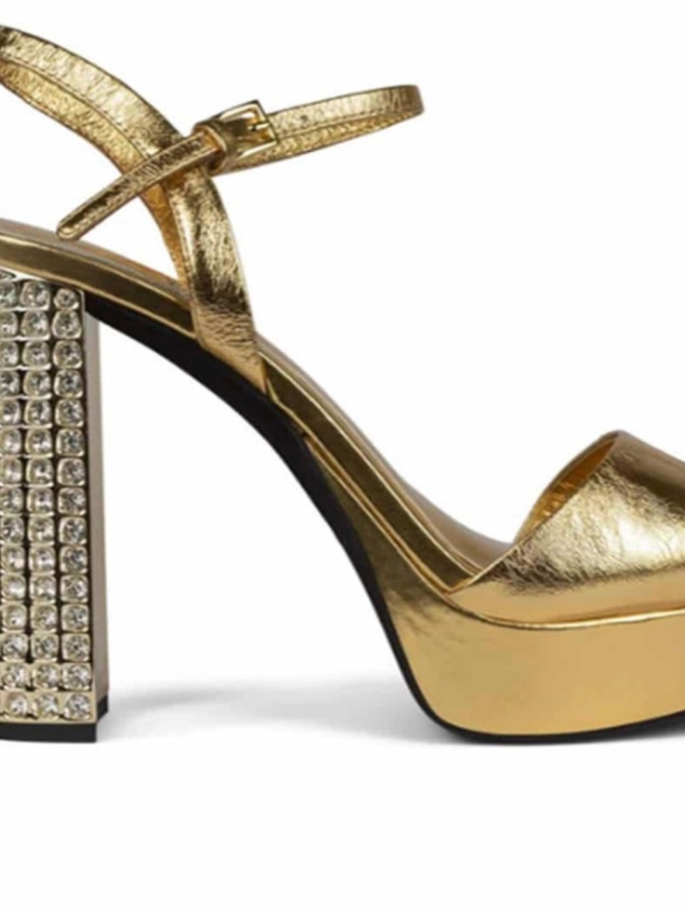 Jeffrey Campbell Dias Gold Gold Platform Sandals Sz 10 - Picture 2 of 7